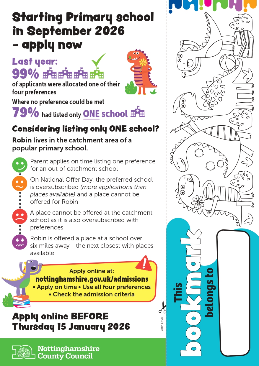 Applying for a reception school place and transferring from infant to junior school (year 3)